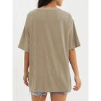 Womens Oversized T Shirts Loose Fit Crewneck Short Sleeve Tops Summer Casual Blouse Y2K 2025 Basic Tee Beach