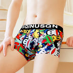 Lightweight Ice Silk Mens Underwear Elastic waistband Boyshorts Cotton 3D-Pouth Youth Boxer shorts Loose Male Boxer Underpants