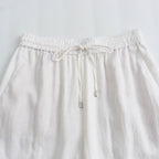 TRAF Women Fashion Spring Summer Lace-up Linen Blended Straight Pants Pocket Office Lady Chic High Waist Trousers Mujer