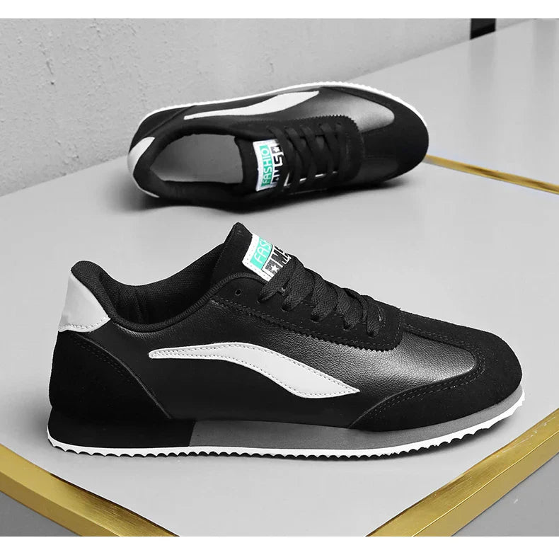 Trend Classic Running Shoes Men Suede Leather Mens Blue Sneakers Comfort Flat Jogging Shoes Man Athletic Shoes zapatillas hombre