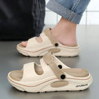 Summer Men's Outdoor Sandals Slippers Beach Comfortable Slides Soft Clogs Men Casual Water Garden Shoes Men Women Beach Sandals