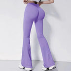 Fast-drying High-waisted Yoga Bell-bottoms Tight-fitting Long-legged Stretch Leggings Hip-lift Running Slimming Athletic Pants