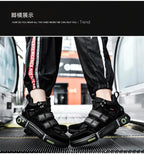 Wudao student couple sports board shoes Women's new non-slip thick soled sports shoes men ventilated Velcro casual shoes