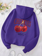Cherries Cosh Valentine Funny Print Hoody Men Women Hip Hop Pullover Hoodie Loose Warm Sweatshirt Fashion Fleece Clothing Couple