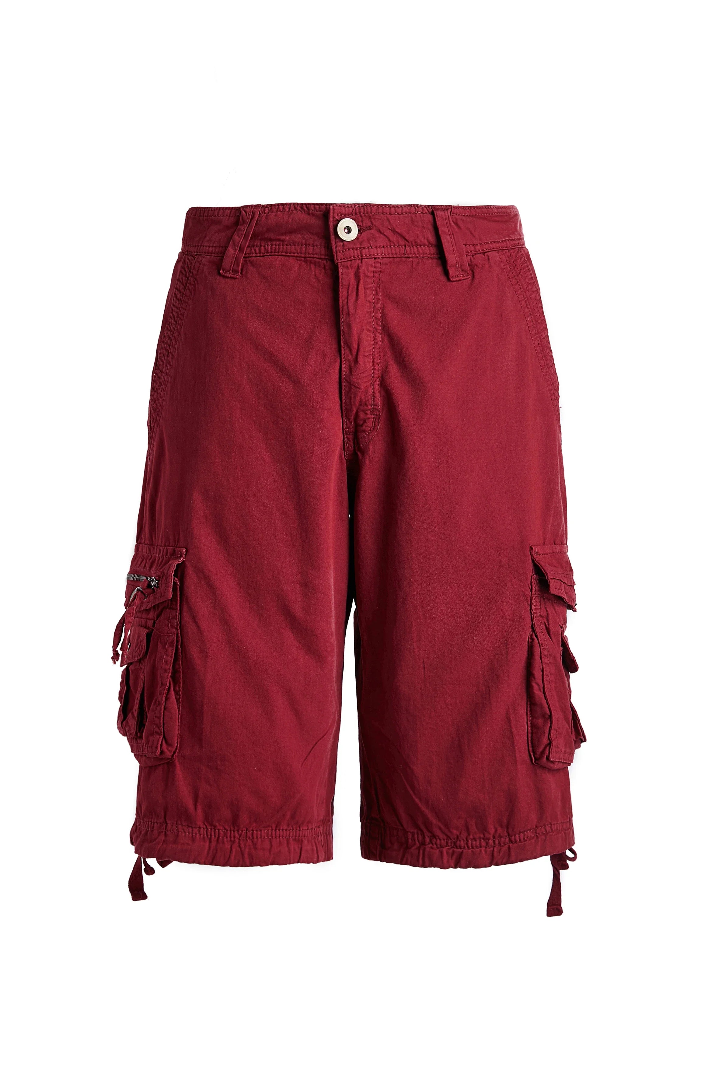 Casual men's solid color workwear shorts with side pockets, loose and fashionable shorts, outdoor men's work pants