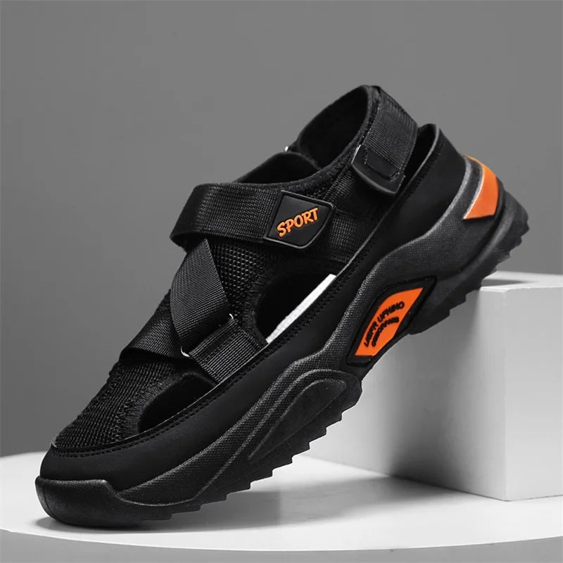 Fashion Hollow Men Sandals Summer Mens Casual Shoes Non-slip Platform Sneakers New Mesh Versatile Breathable Beach Sports Shoes