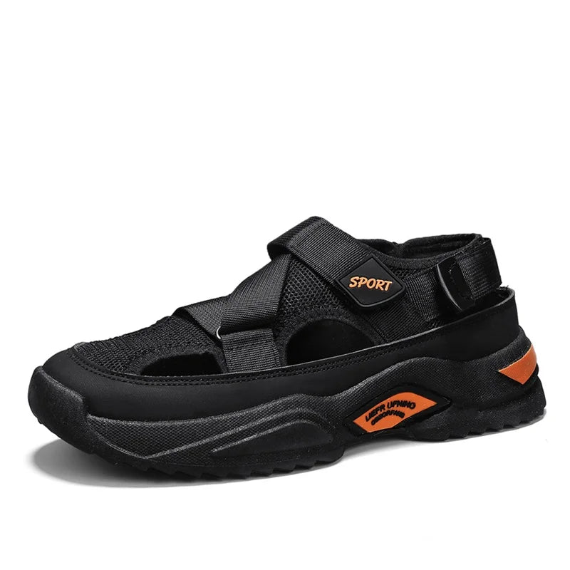 Fashion Hollow Men Sandals Summer Mens Casual Shoes Non-slip Platform Sneakers New Mesh Versatile Breathable Beach Sports Shoes