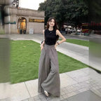 Summer Women's Fashion Slimming Cute Matching Set Conceal Meat Two-Piece Set Cool plus Size Age-Defying Chinese Brand