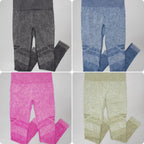 WOYYHO Athletic Pants Women Seamless Yoga Pants Mesh Sports Leggings High Waist Gym Tights Workout Squat Proof Pants