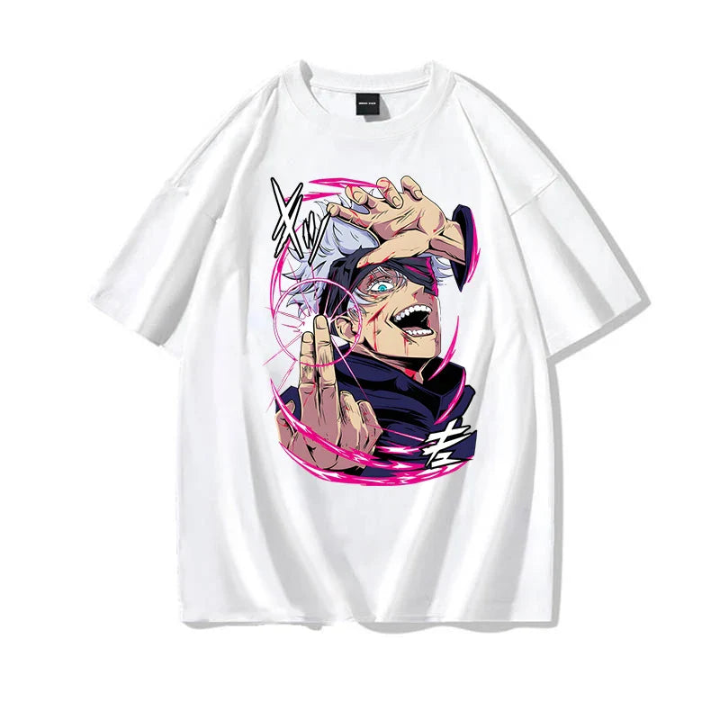 Anime Jujutsu Kaisen Printed Cotton T-shirts Women/Men Summer Short Sleeved Tee Shirts Round Neck Personalized Graphic Tops