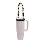 Water Bottle Handle Strap Handmade Flower 16-40oz Tumbler Silicone Safety Ring Cotton Rope Flower Durable Water Bottle Strap