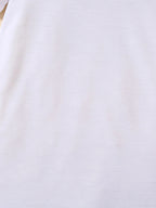 Girls' white floral print dress, comfortable polyester blend, elastic and comfortable