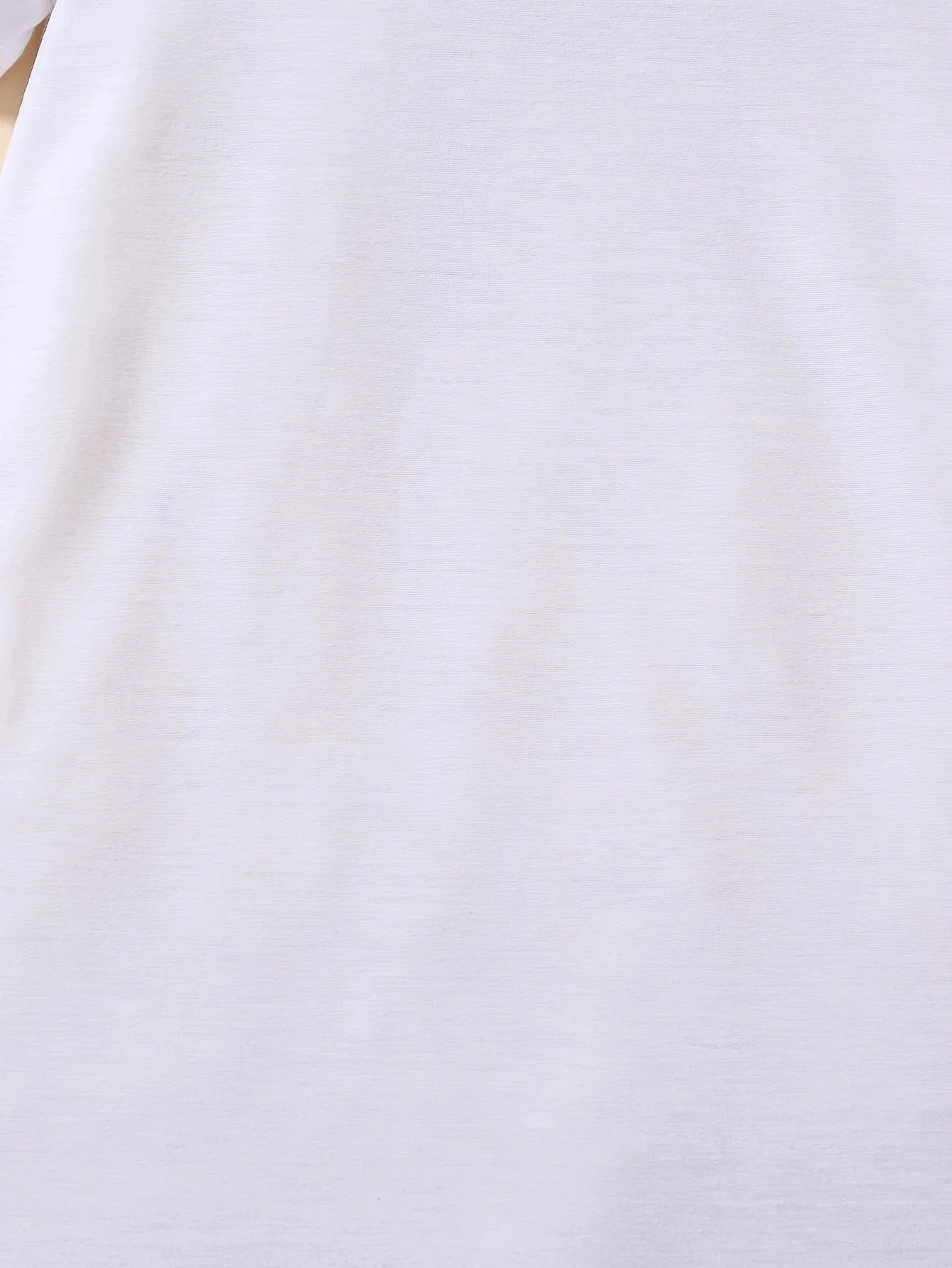 Girls' white floral print dress, comfortable polyester blend, elastic and comfortable