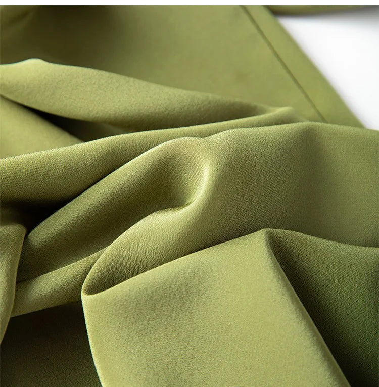 SuyaDream Women Wide Leg Pants 100%Real Silk Solid Elastic Waisted Ankle-length 2024 Office Spring Autumn Chic Trousers Black