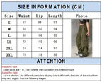 Casual Joggers Cargo Pants Women Solid Low Waist Pants Drawstring Wide Leg Baggy Trousers Y2k Streetwear Oversize Sweatpants