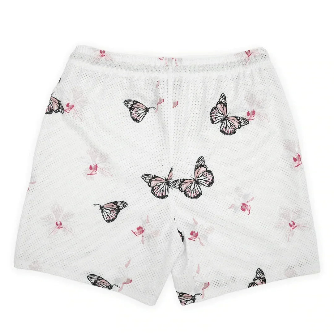 Summer New men short pant Rose Design Casual Shorts Street Hip Hop Fitness Polyester Fast Dry Breathable Embroidery Men Shorts