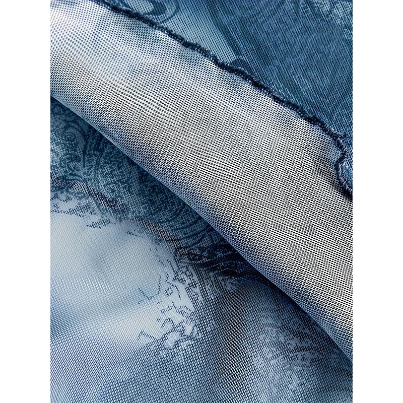 European And American Tie Dye Strapless Bandeau Tube Tops Women Sexy Slim Fit Crop Tops Halter Vest Summer Party Clubwear