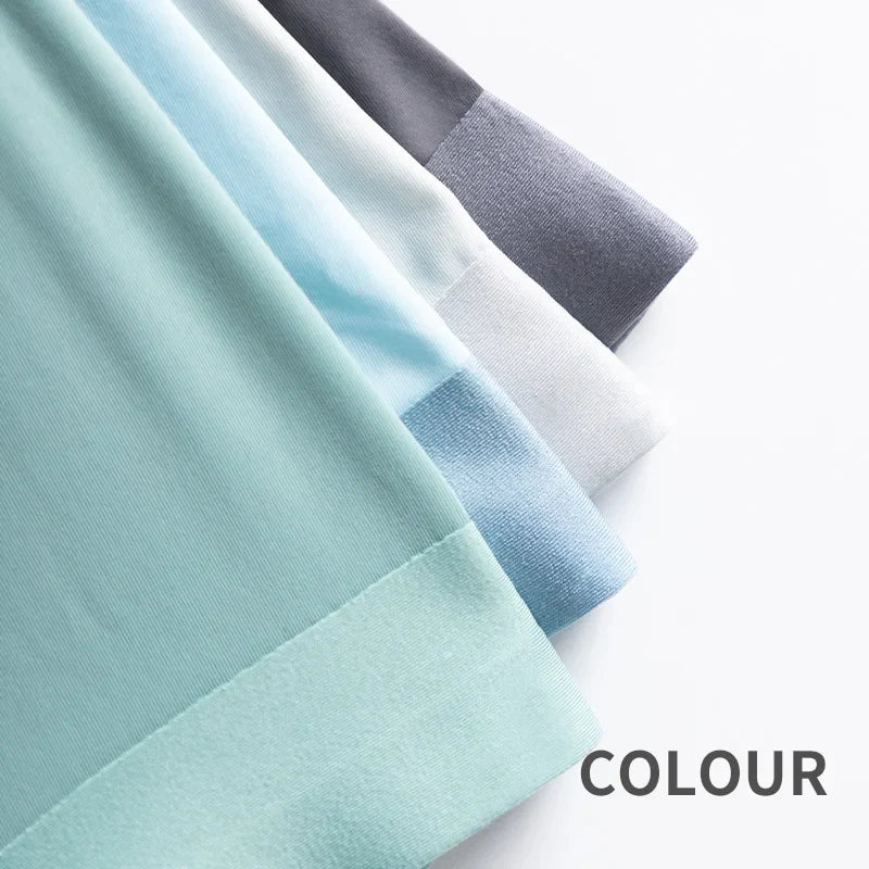 MiiOW 3Pcs Summer Ice Silk Men Boxer Underwear Seamless Sexy Underpants Graphene Antibacterial Men's Panties Trunks Boxers 5XL