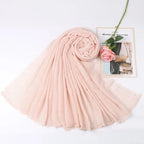 Dot Pom Pom Cotton Hijab Scarves Women Muslim Shawls Big Size Headscarf Wraps Solid Headbands Turbans Bandana Foulard Bufandas