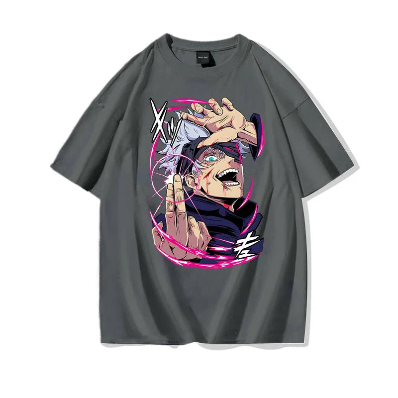 Anime Jujutsu Kaisen Printed Cotton T-shirts Women/Men Summer Short Sleeved Tee Shirts Round Neck Personalized Graphic Tops