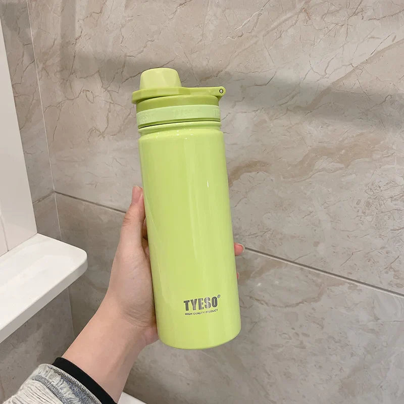 Tyeso Stainless Steel Thermos Water Bottle Portable Sport Vacuum Flask Keeps Cold and Heat Thermal Mug Insulated Car Tumbler Cup