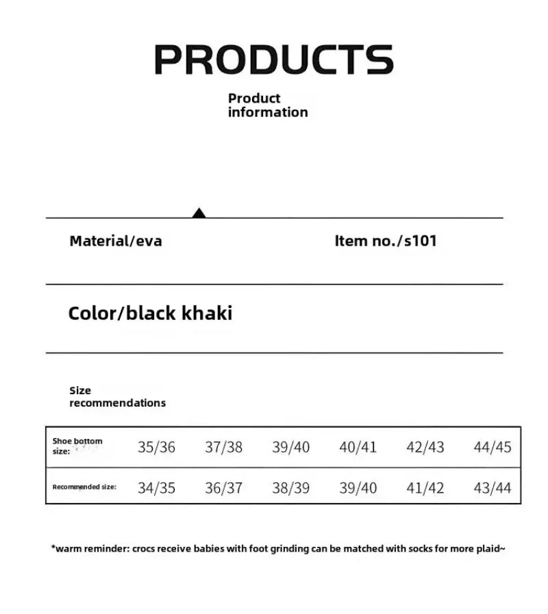 Trendy Men's Sandals Outdoor Wear Thickened Anti-slip Wear-resistant Fashion EVA Moulded Couples Clog Shoes Wholesale