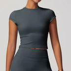 SWELTERING Women Short Sleeve Yoga Top Sport T Shirts Fitness Workout Clothes Yoga Shirt Gym Top Running Active Wear Sport Top