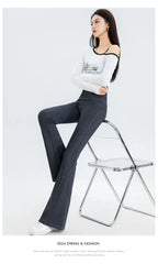 Denim Barbie Pants Women Clothing Wear Slightly High Waist Slim Hip Lift 2024 Spring and Autumn New Solid Sports Women Pants