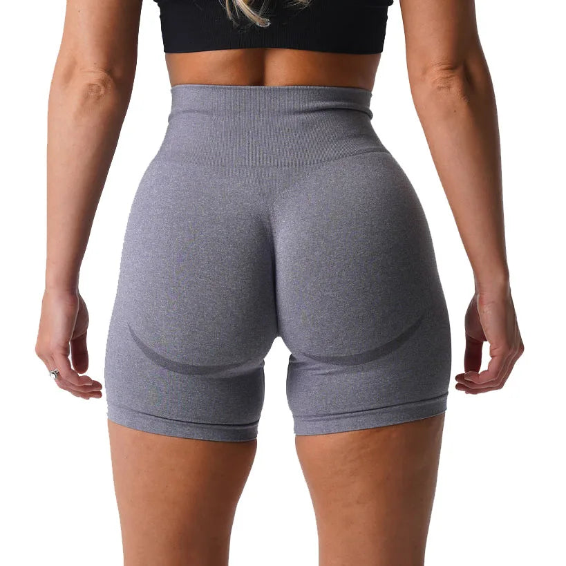 Women High Waist Compression Soft Comfort Seamless Contour Yoga Shorts Summer Outdoor Running Exercise Yoga Running Shorts