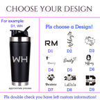 Trainer Gift, Personalized Fitness Shaker Bottle for Protein Mixer, Fitness Coach Exercise Water Bottle, Workout Gifts, Gym Gift