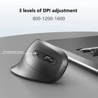 Warvank U1 Vertical Wireless Mouse Rechargeable Silent Office Mice Ergonomics DPI Adjustable For Laptop PC Computer Office Home