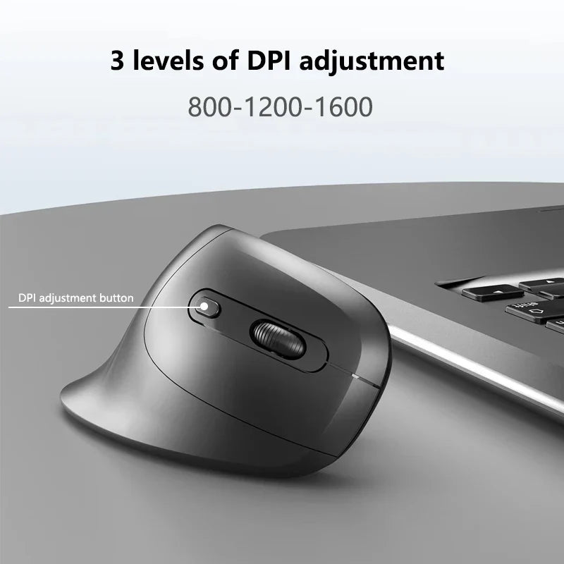 Warvank U1 Vertical Wireless Mouse Rechargeable Silent Office Mice Ergonomics DPI Adjustable For Laptop PC Computer Office Home