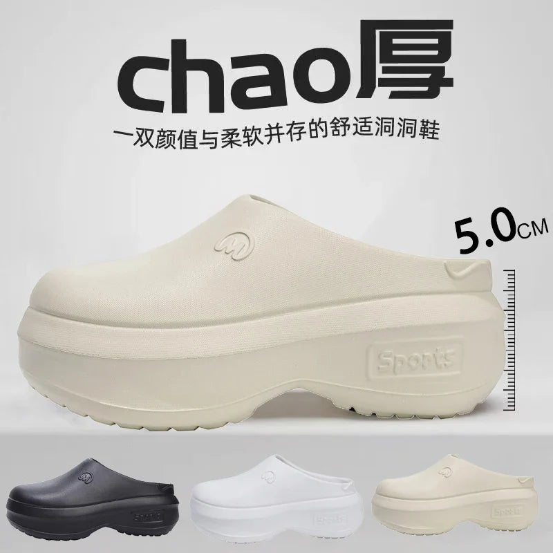 Women Sandals Summer Shoes Cook Work Flip-flop Waterproof Female Sandals Non-Slip Garden EVA Platform Slippers Casual Beach Shoe