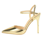 Summer Women Red Blue Sexy Nightclub Stripper Dance Sandals Lady Fetish 10.5cm High Heels Holiday Concise 2024 Versatile Sandles