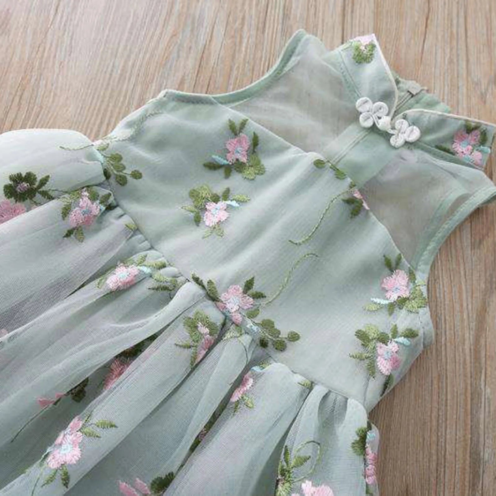 Baby Girls Summer Clothes Kids Dresses for Girls 2-7Y Embroidery Lace Flower Party Wedding Dress Children Girls Princess Dress