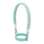 Water Bottle Handle Strap Handmade Flower 16-40oz Tumbler Silicone Safety Ring Cotton Rope Flower Durable Water Bottle Strap