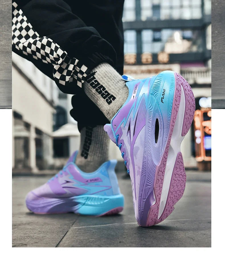 Mens Running Shoes Pro Training Mesh Breathable Flat Sneakers 2024 Trendy Couple Tennis Shoes for Men and Women Big Size