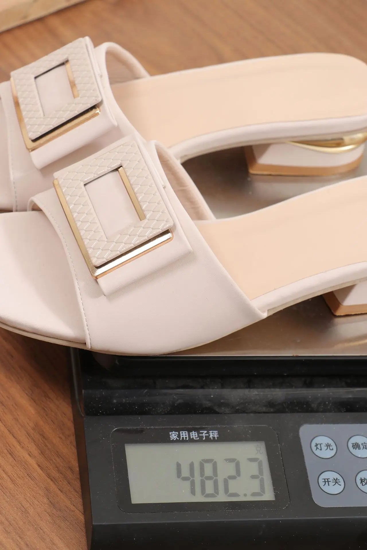 Fashion Women High Heel Slippers Summer Slip on Elegant Low Heel Shoes for Wedding Party Comfortable Non-slip Women's Slippers