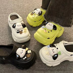 Women Sandals Cartoon Cute Dog Platform Hole Shoes Female Stepping on Poo Feeling Beach Shoes Summer 2024 New Slippers Wholesale