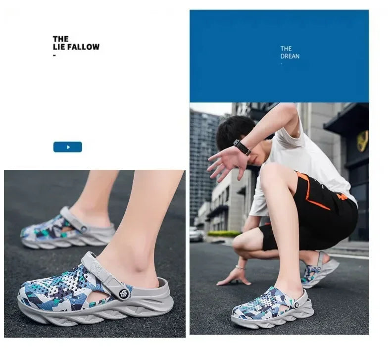 Flat Sandals Men Shoes EVA Slippers Garden Platform Sandals Man Summer Sandals New Male Sneakers Outdoor Flip Flops Home Clogs