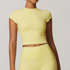 SWELTERING Women Short Sleeve Yoga Top Sport T Shirts Fitness Workout Clothes Yoga Shirt Gym Top Running Active Wear Sport Top