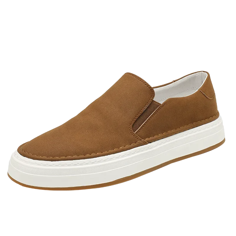 High Quality Brand Men's Genuine Leather Shoes Soft Soles Comfortable Loafers Non Slip Outdoor Men's Flat Shoes Free Delivery