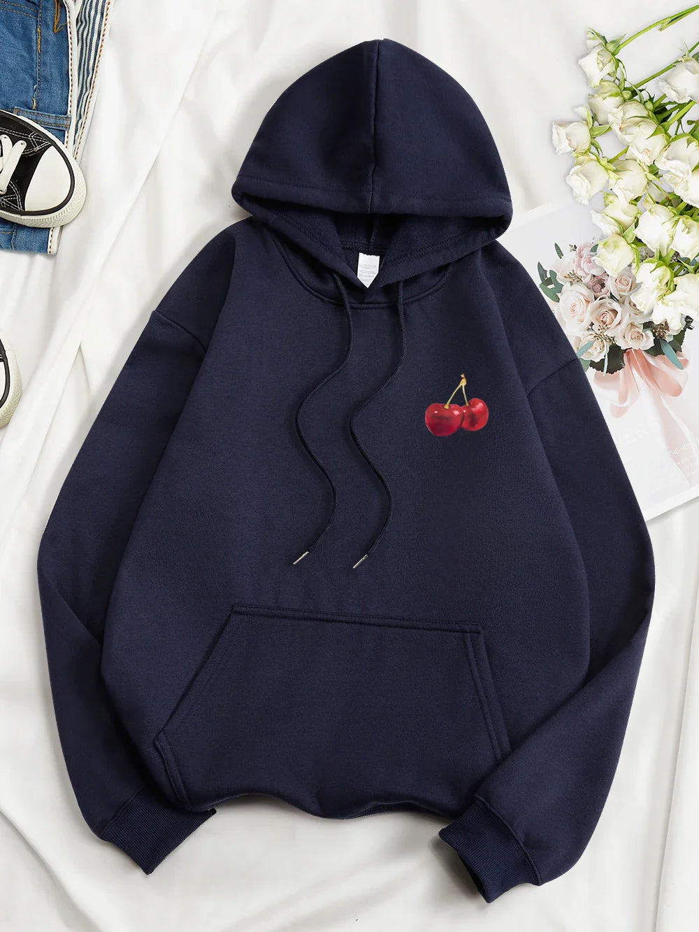 Cherries Cosh Valentine Funny Print Hoody Men Women Hip Hop Pullover Hoodie Loose Warm Sweatshirt Fashion Fleece Clothing Couple