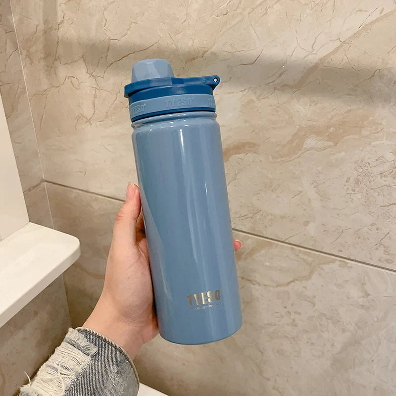 Tyeso Stainless Steel Thermos Water Bottle Portable Sport Vacuum Flask Keeps Cold and Heat Thermal Mug Insulated Car Tumbler Cup