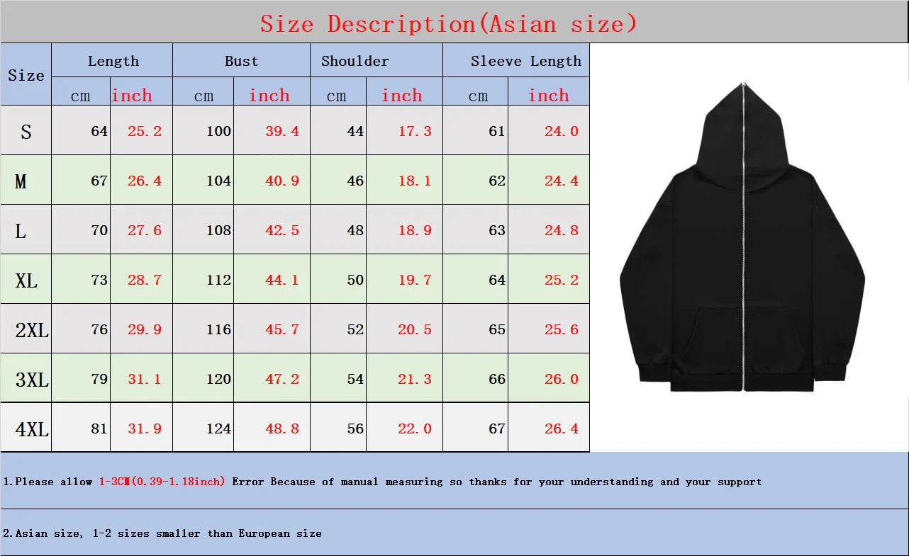 Fashionable Hot Selling Printed Unisex Solid Color Versatile Hoodie for Couples Trendy Casual Street Style Zipper Hoodie