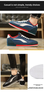 Trend Classic Running Shoes Men Suede Leather Mens Blue Sneakers Comfort Flat Jogging Shoes Man Athletic Shoes zapatillas hombre