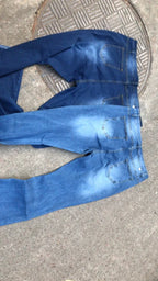 High-Waisted Jeans High Elasticity Splitter Fashion European American Net Red Direct Factory Sales Cross-Border Trade Goods