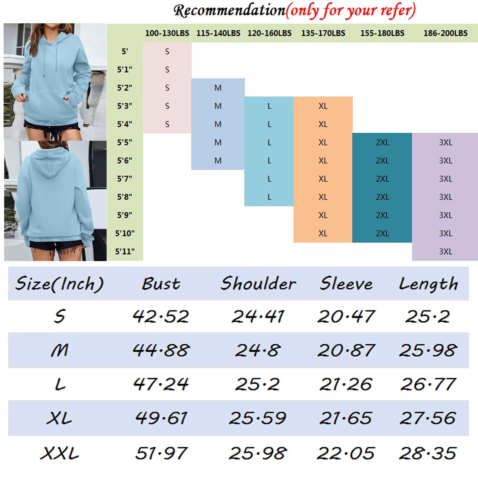 y2k Solid Minimalist Women's Hoodie, Long Sleeve With Pocket Casual Daily Wear 2024 Women Hoodies Autumn Sudadera de mujer