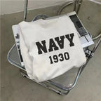 Summer Simple Casual Korean Fashion Letter Print Oversize Loose Round Neck Short Sleeve Dress for Women