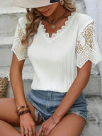 Women's plus size shirt summer chic elegant shirt casual women's fashionable shirt